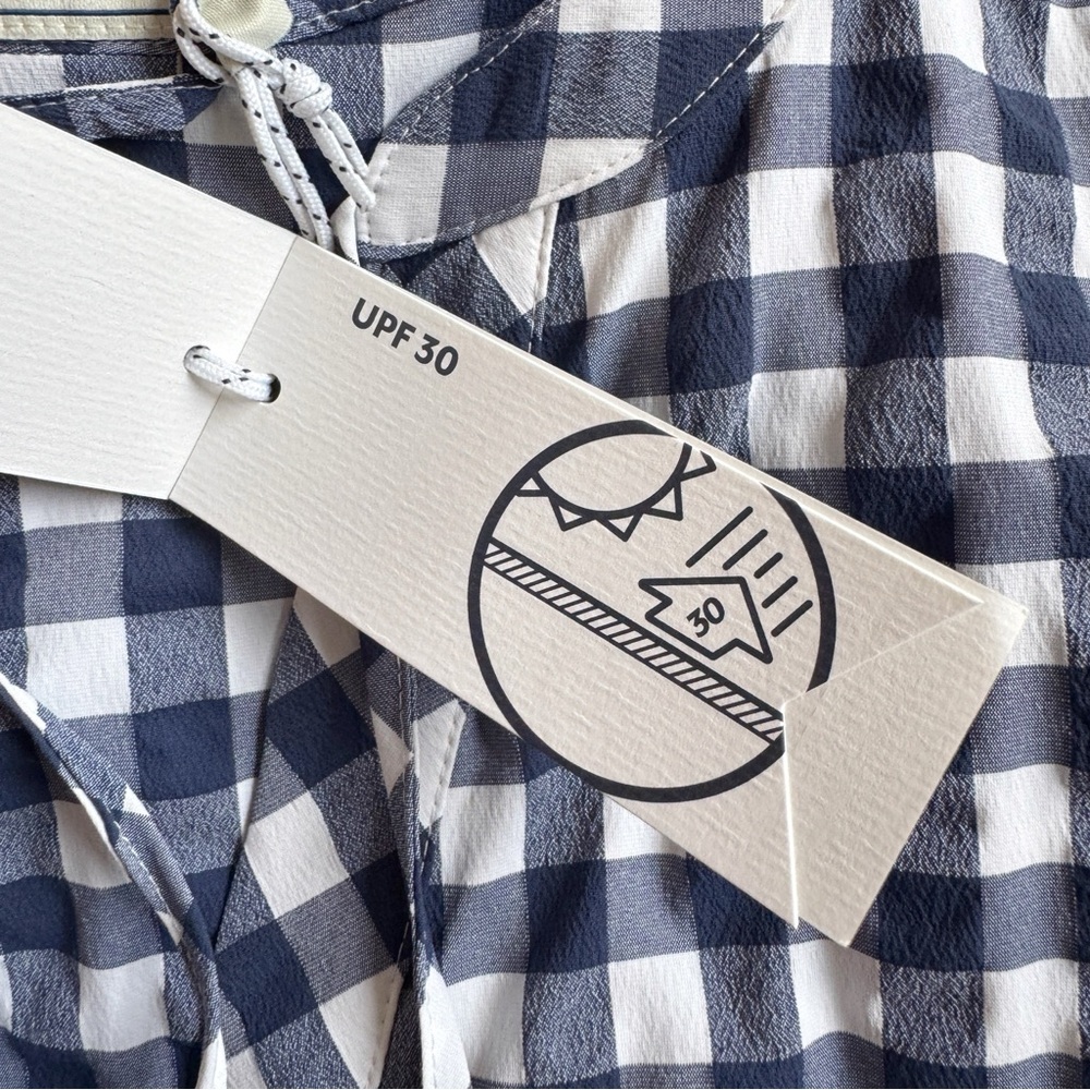 VINEYARD VINES NWT Harbor Gingham Dress Size XS in Deep Bay Blue - Picture 12 of 13